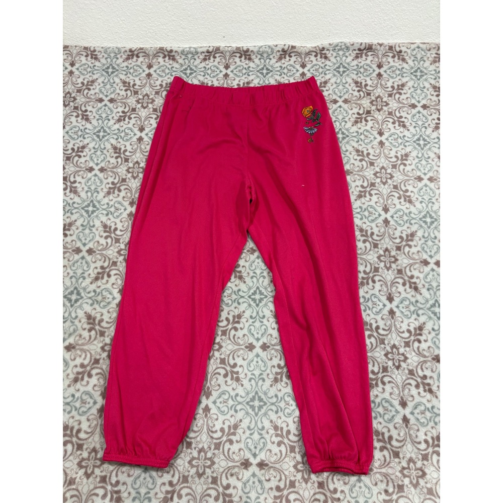 Thereabouts Girls Pink Floral Embroidered Pajama Jogger Pants Size 2XL 20.5P